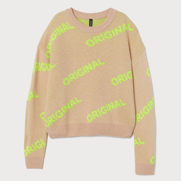 🏁 2/$30 H&M "Original" Jacquard Knit Sweater - Picture 1 of 5
